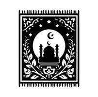 Muslim Gebet Matte Vektor. Gebet Teppich Design Illustration vektor