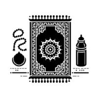 muslim bön matta vektor. bön matta design illustration vektor