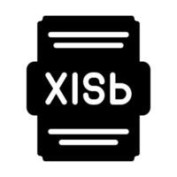 xlsb fil ikon fast stil. kalkylark fil typ, förlängning, formatera ikoner. vektor illustration