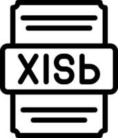 xlsb Symbole Datei Typ. Kalkulationstabelle Dateien dokumentieren Symbol mit Gliederung Design. Vektor Illustration