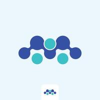 abstrakt teknologi molekyl m brev kreativ vektor logotyp