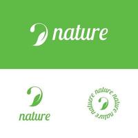 natur vatten bokstaven en logotyp design vektor