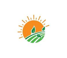 gård jordbruk logotyp design vektor