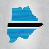 Botswana-Karte mit Flagge vektor