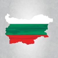 Bulgarien-Karte mit Flagge vektor