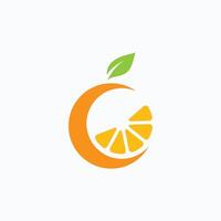 Orange Logo Design Symbol. Vektor Illustration