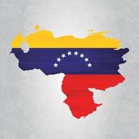 Venezuela-Karte mit Flagge vektor