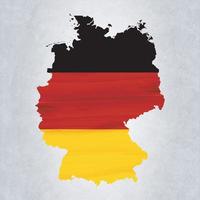 Deutschlandkarte mit Flagge vektor