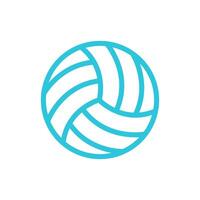 volleyboll isolerat på vit bakgrund. från blå ikon uppsättning. vektor