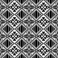 traditionell Ikat geometrisch Muster zum nahtlos Hintergrund, Teppich, Hintergrund, Kleidung, Verpackung, Batik, Stoff, Illustration. Stickerei Stil. vektor