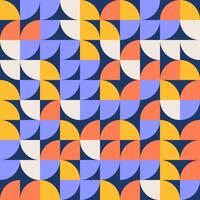 Geometrie minimalistisch Poster mit einfach Formen und Zahlen. abstrakt nahtlos Muster Design im skandinavisch Stil. groovig eben Illustration. vektor