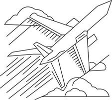 Flugzeug Illustration auf Weiß Hintergrund vektor