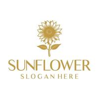 Sonnenblume, Blumen- Logo Illustration vektor