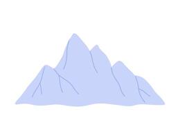 Berg Bereiche Silhouette. eben Illustration isoliert auf Weiß. vektor