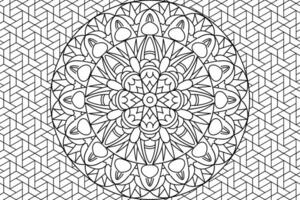 mandala färg sida för barn och vuxna sida för avslappning och meditation. cirkulär mönster. dekorativ prydnad etnisk orientalisk stil. linje konst teckning färg sida. illustration vektor