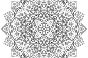 Mandala Färbung Seite zum Kinder und Erwachsene Seite zum Entspannung und Meditation. kreisförmig Muster. dekorativ Ornament ethnisch orientalisch Stil. Linie Kunst Zeichnung Färbung Buchseite. Illustration vektor