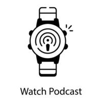 Smartwatch Eigenschaften linear Symbole vektor