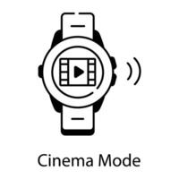 Smartwatch Eigenschaften linear Symbole vektor