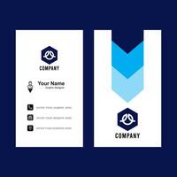 modern presentation kort med företag logotyp företag kort mall blå cyan vektor