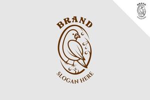 fågel logotyp mall design. modern och minimal logotyp. djur- logotyp design illustration. passa för varumärke, företag, varor, ikon, märka, företag. eps 10. vektor