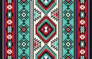 einheimisch amerikanisch indisch Ornament Muster geometrisch ethnisch Textil- Textur Stammes- aztekisch Muster navajo Mexikaner Stoff nahtlos Dekoration Mode vektor