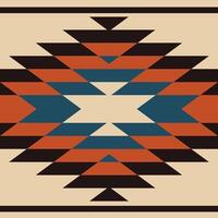 einheimisch amerikanisch indisch Ornament Muster geometrisch ethnisch Textil- Textur Stammes- aztekisch Muster navajo Mexikaner Stoff nahtlos Dekoration Mode vektor