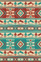 einheimisch amerikanisch indisch Ornament Muster geometrisch ethnisch Textil- Textur Stammes- aztekisch Muster navajo Mexikaner Stoff nahtlos Dekoration Mode vektor