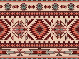 einheimisch amerikanisch indisch Ornament Muster geometrisch ethnisch Textil- Textur Stammes- aztekisch Muster navajo Mexikaner Stoff nahtlos Dekoration Mode vektor