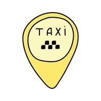 Taxi Symbol im Gekritzel Stil. vektor