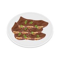 grillad galbi eller galbi gui illustration logotyp vektor