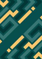 geometrisch nahtlos Muster im retro Stil. abstrakt Hintergrund Abbildungen Grün Farbe vektor
