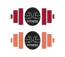 kondition Gym logotyp design och Gym kropp mall. vektor