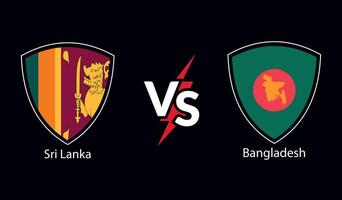 sri lanka mot bangladesh flagga design vektor