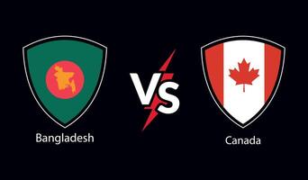 Bangladesch vs. Kanada Flagge Design vektor