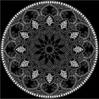 Luxus mehndi Henna Zeichnung kreisförmig Mandala Muster zum Tätowierung, Dekoration Prämie Produkt Poster oder malen. dekorativ Ornament im ethnisch orientalisch Stil. Gliederung Gekritzel Hand zeichnen Illustration vektor