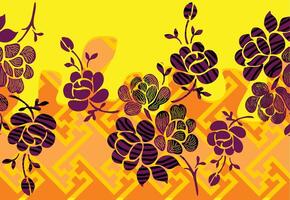 indonesisch Batik Motive mit sehr unverwechselbar Pflanze Muster vektor