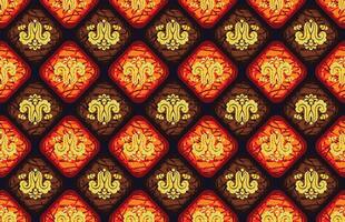 indonesisch Batik Motive mit sehr unverwechselbar Pflanze Muster vektor