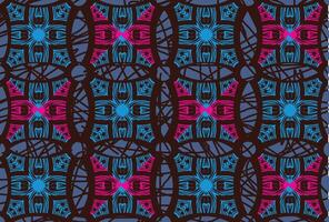 printindonesiska batik motiv med mycket distinkt växt mönster vektor