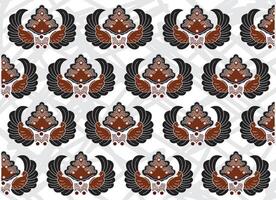 indonesisch Batik Motive mit sehr unverwechselbar, exklusiv Pflanze Muster. eps 10 vektor