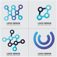 abstrakt Logos mit anders Farben vektor