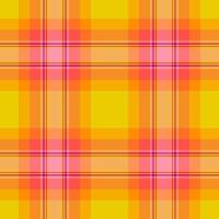 Ostern Stoff Hintergrund nahtlos, Party Textil- Schottenstoff. alt Muster Textur prüfen Plaid im Orange und rot Farben. vektor