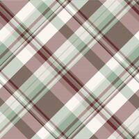 einfach Plaid Stoff Muster, Kette nahtlos prüfen Textur. druckt Tartan Hintergrund Textil- im Meer Schale und Pastell- Farben. vektor