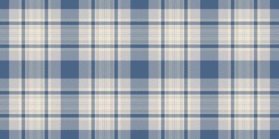 modern Muster prüfen , Sanft Tartan Textur Hintergrund. klassisch nahtlos Textil- Stoff Plaid im grau und Blau Farben. vektor