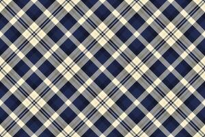 Stoff Hintergrund Textil- von Muster prüfen mit ein Textur Tartan Plaid nahtlos. vektor