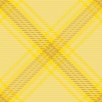 Uniform Hintergrund Textur, echt Stoff nahtlos Plaid. geometrisch Muster Textil- Tartan prüfen im Gelb und Gold Farben. vektor