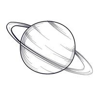 Hand Zeichnung von das Planet Saturn Illustration vektor