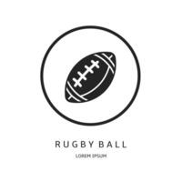 logotyp design för företag. rugby boll logotyper. vektor