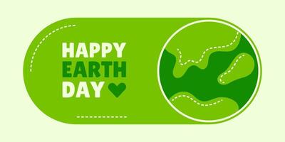 Lycklig jord dag. reglaget med vår planet på isolerat bakgrund. illustration. ekologi begrepp, återvinning hållbarhet, förnybar energi, netto noll utsläpp förbi 2050. vektor