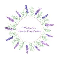 vattenfärg lavendel blommor bakgrund vektor