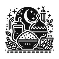 Ramadan Essen Symbol vektor